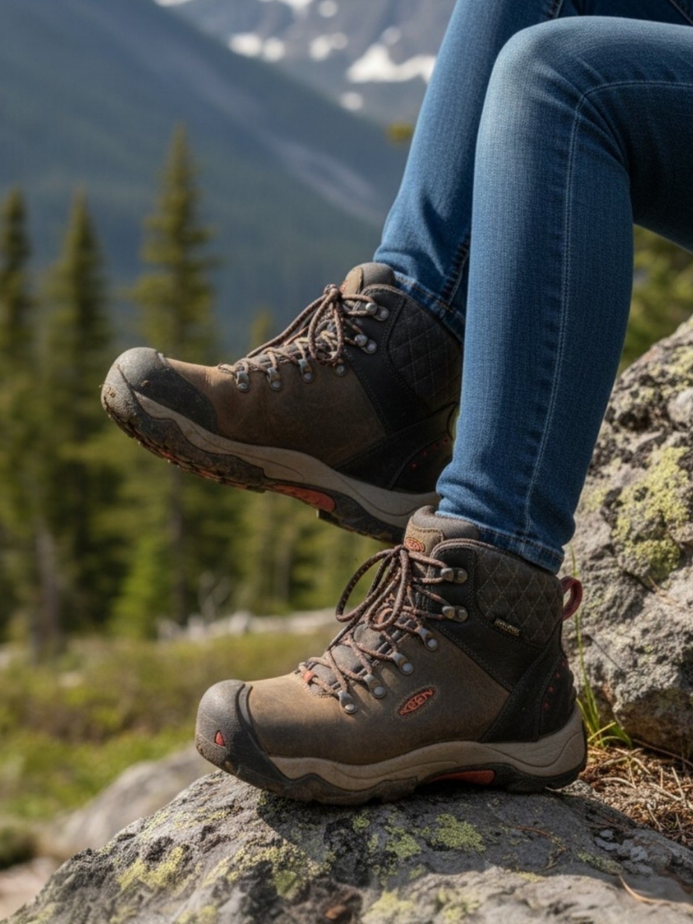 ✨️KEEN Women's Brown Hiking Boots - Rugged Waterproof Trail Boots! New Laces! - Picture 8 of 16